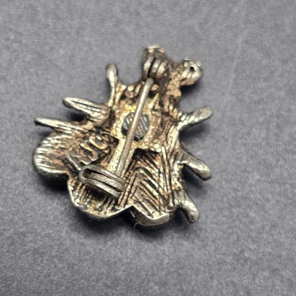 AJC Insect Fly Brooch Bronze Tone Aurora Borealis Rhinestone Vintage Bug Jewelry - Picture 4 of 7